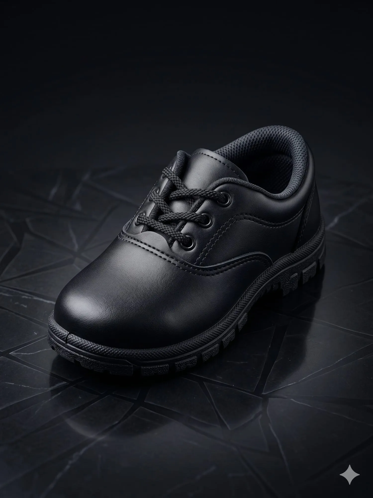 Black Rexin Shoes