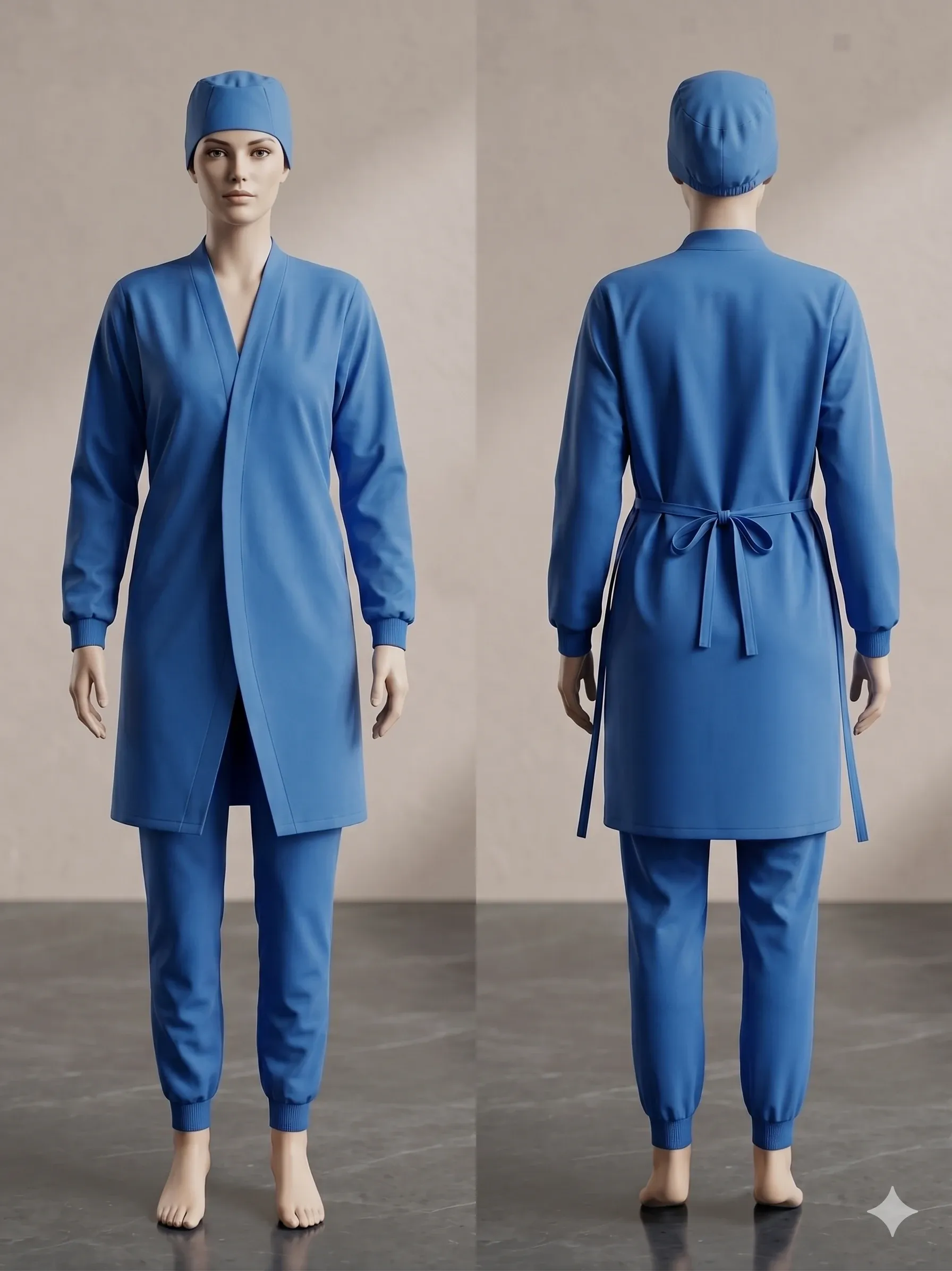Ladies Gown with Trouser & Cap