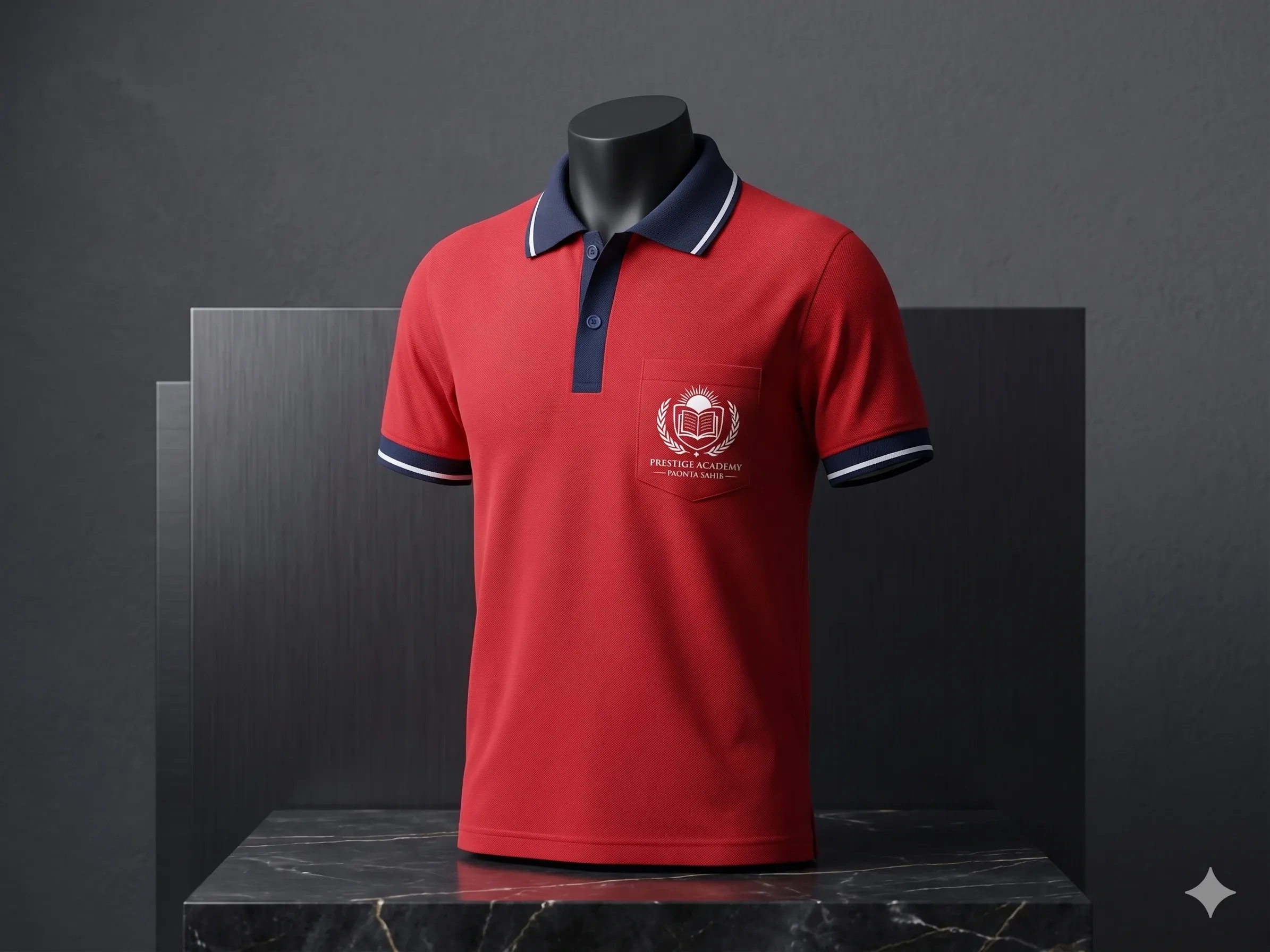 Navy Collar T-Shirt