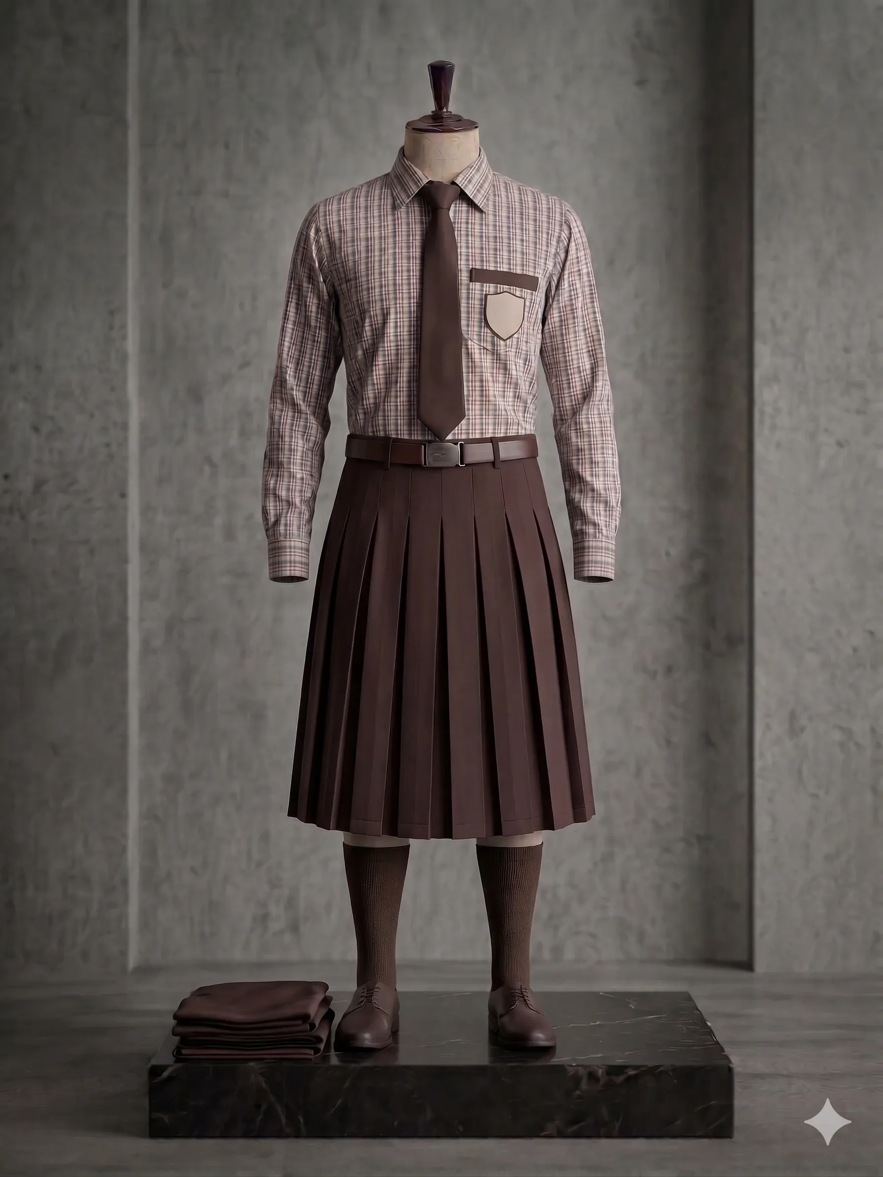 Shirt Skirt Tie Belt Socks