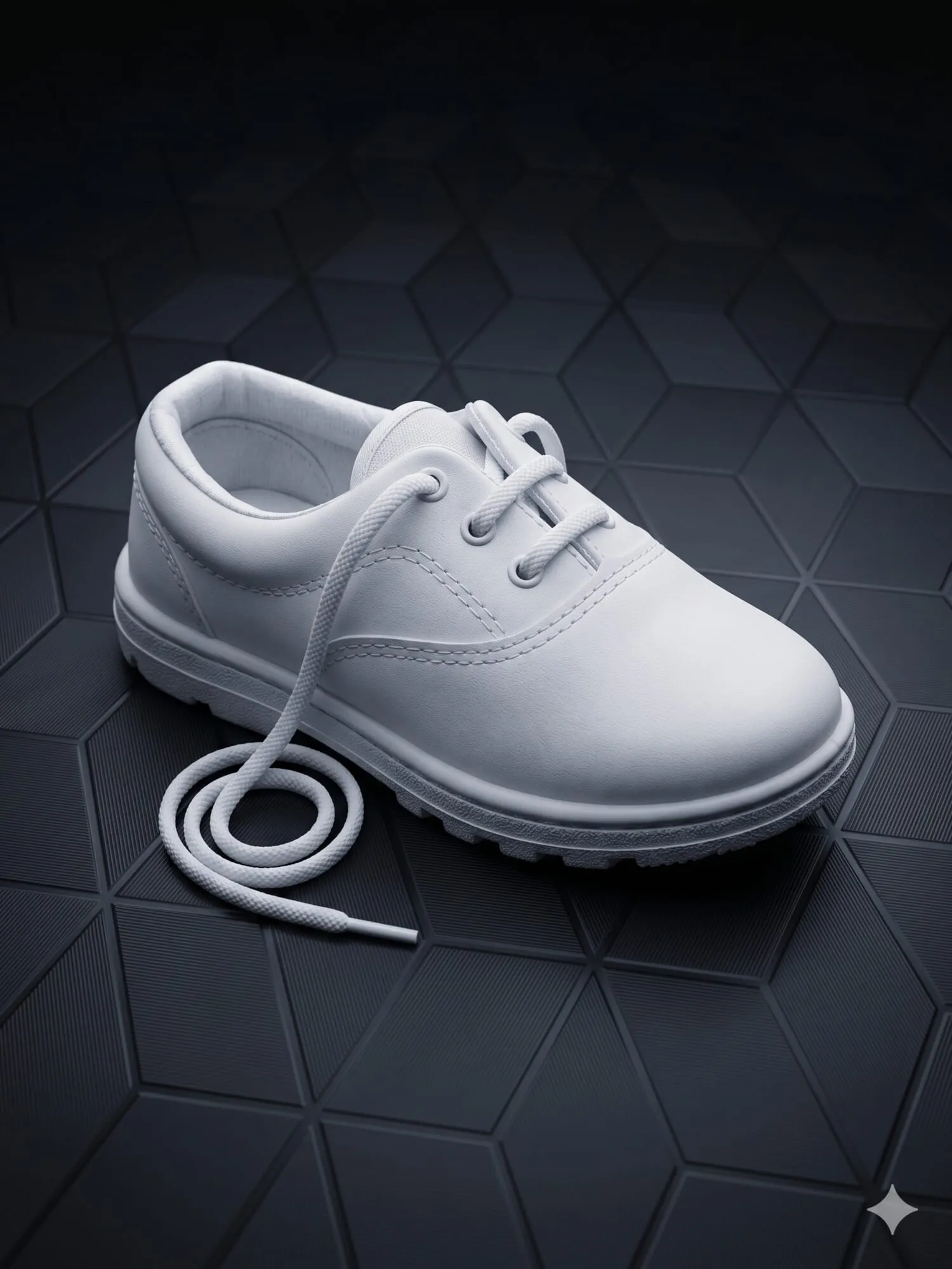 White Rexin Shoes