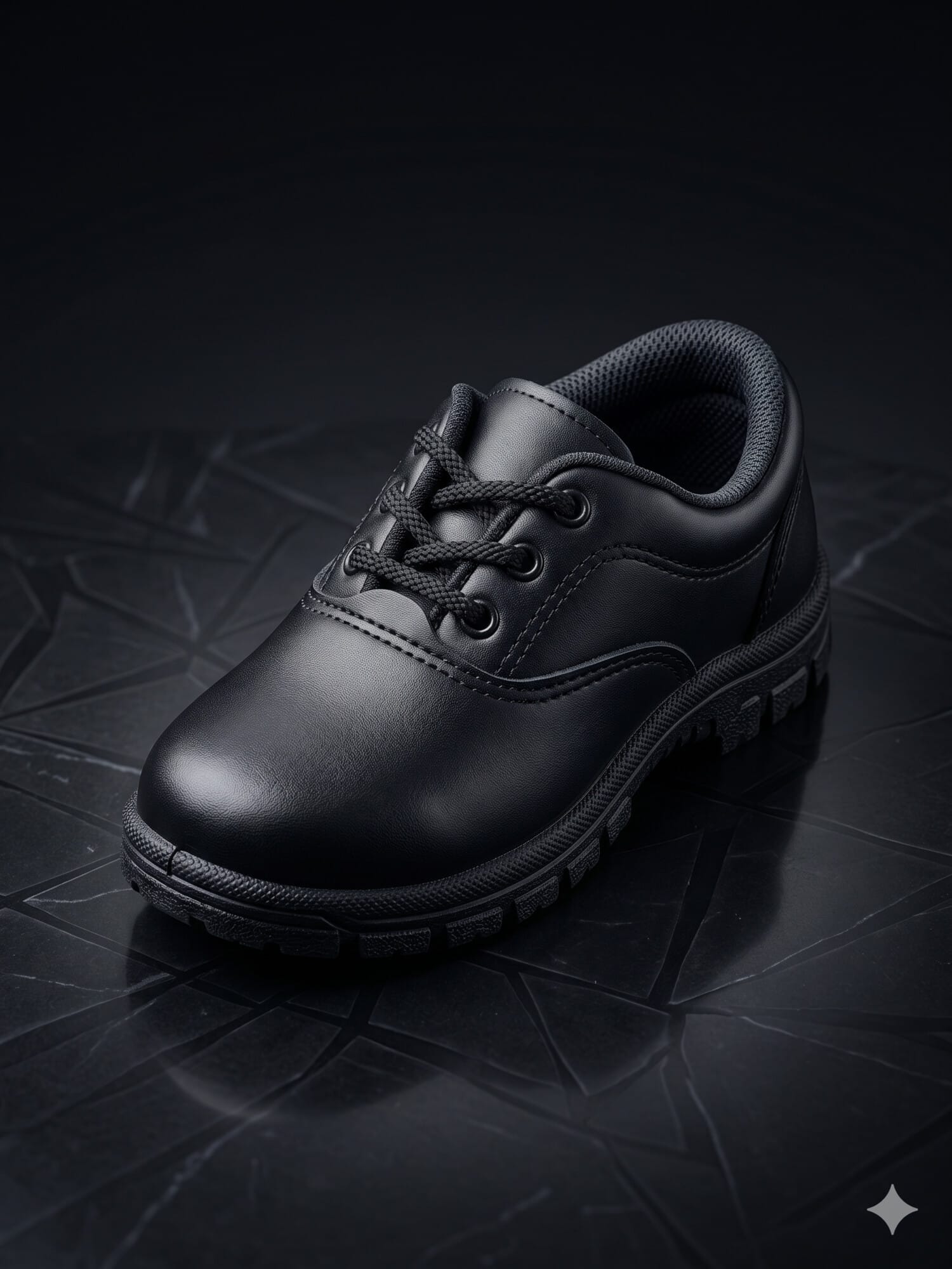 Black Rexin Shoes